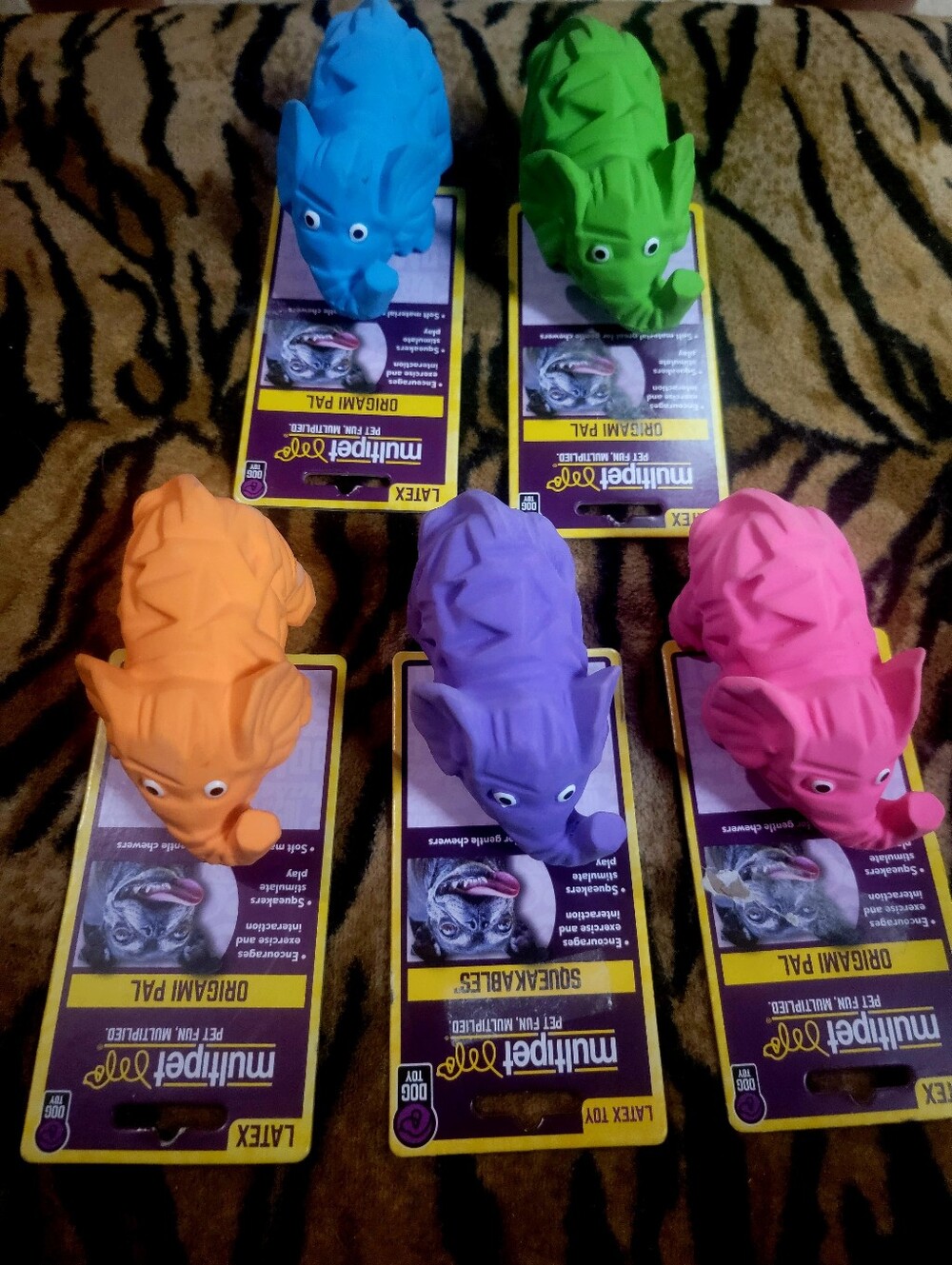 Multipet Dog Pig Latex Squeakables Elephant various colors Xs Mini ea.